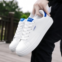 Nouvelle tendance : Ensemble complet de chaussures décontractées pour hommes, dessus en cuir PU anti-odeur et antidérapant, doublure en mesh confortable