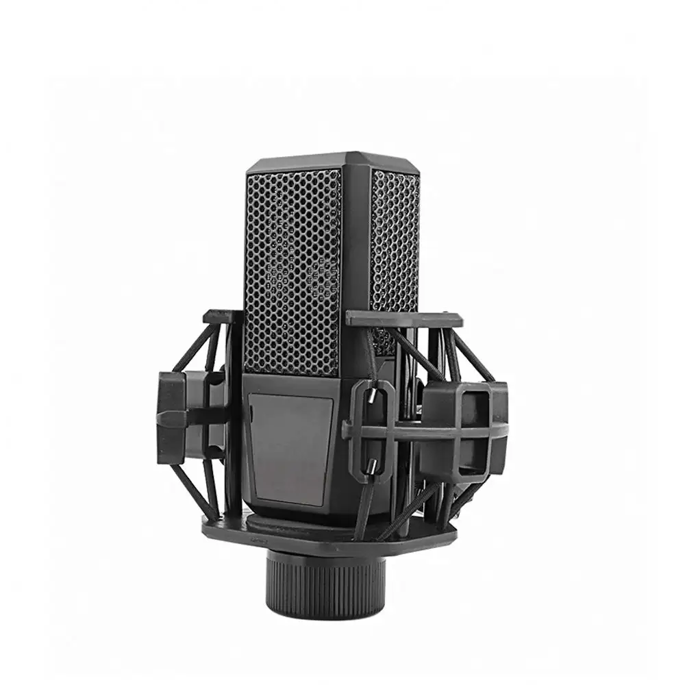 Mikrofon Kondensor 3.5Mm Multifungsi, Mikrofon dengan Pemantauan Langsung Rekaman Studio