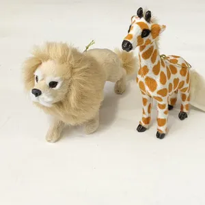 Cadeaux de vacances Jouets du Roi Lion en fausse fourrure en peluche Lion et Girafe Lion Jouets éducatifs Ornements d'arbre de Noël