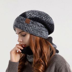 Two Color Custom Winter Scarf <b>Hat</b> <b>Gloves</b> Beanie <b>Set</b> Thick Warm Ear protection Neck Two Piece Knitted <b>Hat</b> <b>Set</b> - Product Image 2