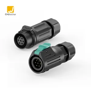 E-Weichat Electrical Wire Connecting LP12 Plug 7 Pin Dust Proof Outdoor LED Street Lighting IP68 Waterproof Connector