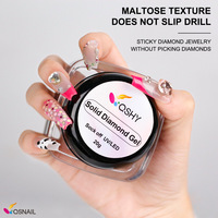 Gel de Construction UV 3D pour Sculpture d'Ongles, Vernis Nail Art Dissoluble, Colle Bijoux Strass, Gel Adhésif pour Décoration d'Ongles