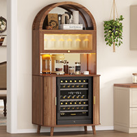 Meuble de rangement compact en bois sur mesure pour vin, présentoir autoportant pour salon, bar, salle à manger