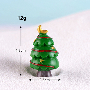 Resin <b>Mini</b> <b>Christmas</b> <b>Tree</b> Figurine Miniatures for Xmas Landscape Decorations Arbol Plant Charm Desktop Ornaments DIY Accessories - Product Image 6