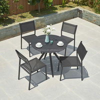 Dessus de table en aluminium Table ronde de jardin au design élégant Table d'extérieur