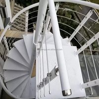 Usine Vente Moderne Style 3 D Conception Escalier tournant Fer Garde-Corps Escalier En Verre Escalier tournant