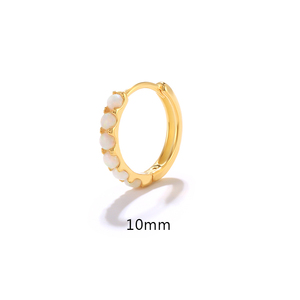 ต่างหูห่วงเงินแท้ S925 ประดับโอปอล ROXI ขนาด 6/8/10 มม. ดีไซน์ทันสมัย - Product Image 2