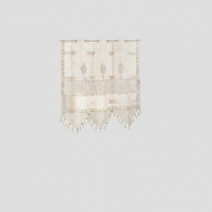 Authentic Traditional Patterned Lace Fringed Valance Elegant <b>Curtains</b> Machine Washable Multi-Color Unisex Home Made Canada - Product Image 2