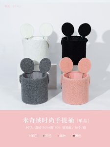 กล่องของขวัญดอกไม้ Flocking ผิวสไตล์มิกกี้หรูหราพร้อมหูกระต่ายตกแต่งสำหรับวันวาเลนไทน์ - Product Image 2