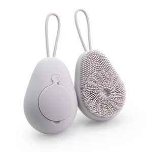 Hot Selling Universal Adult & Children Bath Scrub Brush Silicone Avocado-Shaped Shower Gel Brushes Sponges with Lifting Ring - Product Image 3