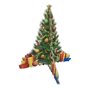 Impresión de diseño personalizado de fábrica 100% cartón reciclable cualquier forma árbol de Navidad tablero de panal standee