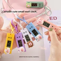 Jam elektronik Mini portabel kartun lucu Modern Quartz Punch-In Timer untuk siswa kelas ujian jadwal jam gantung kecil