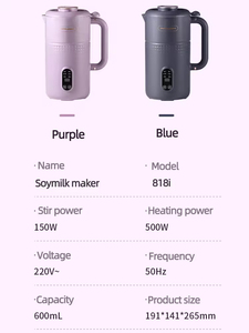 800ml Portable Machine à Lait de Soja Multifonction Presse-agrumes Mélangeur Broyeur Filtre Gratuit Chauffage Automatique 220V USB pour Usage Domestique - Product Image 6