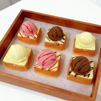 Juguete Antiestrés de PU con Forma de Tostada de Helado, Modelo de Comida Ultra Suave de Levantamiento Lento, Regalo Unisex para Niñas