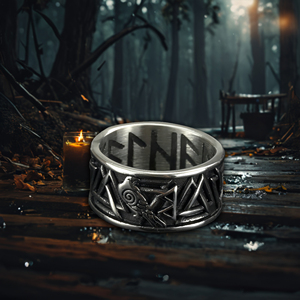 Bague de personnalité vintage en acier inoxydable pour homme Bijoux fins Retro Viking Text <span class=keywords><strong>Crow</strong></span> <span class=keywords><strong>Band</strong></span> Stylish for Wedding Party Anniversary - Product Image 5