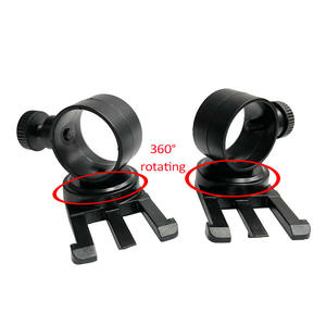 Support original, nouveau matériau PC créatif, support latéral rotatif à <span class=keywords><strong>360</strong></span>° pour casque avec clip pour lampe torche à trois broches - Product Image 4