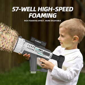 Machine à bulles MP5 à <span class=keywords><strong>57</strong></span> trous, automatique, électrique, absorbe l'eau, souffleur rapide pour enfants, cadeau, fête en plein air - Product Image 6
