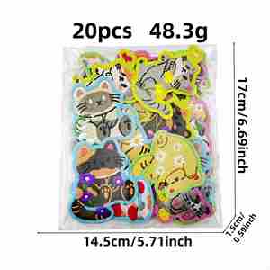 Patch brodé thermocollant motif chat mignon, style Ins, vente en gros - Product Image 2