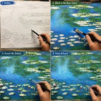 Museumsqualität Handgefertigte Seerosen-Teiche Impressionistische Berühmte Kunst Claude Monet Reproduktion Ölgemälde auf Leinwand