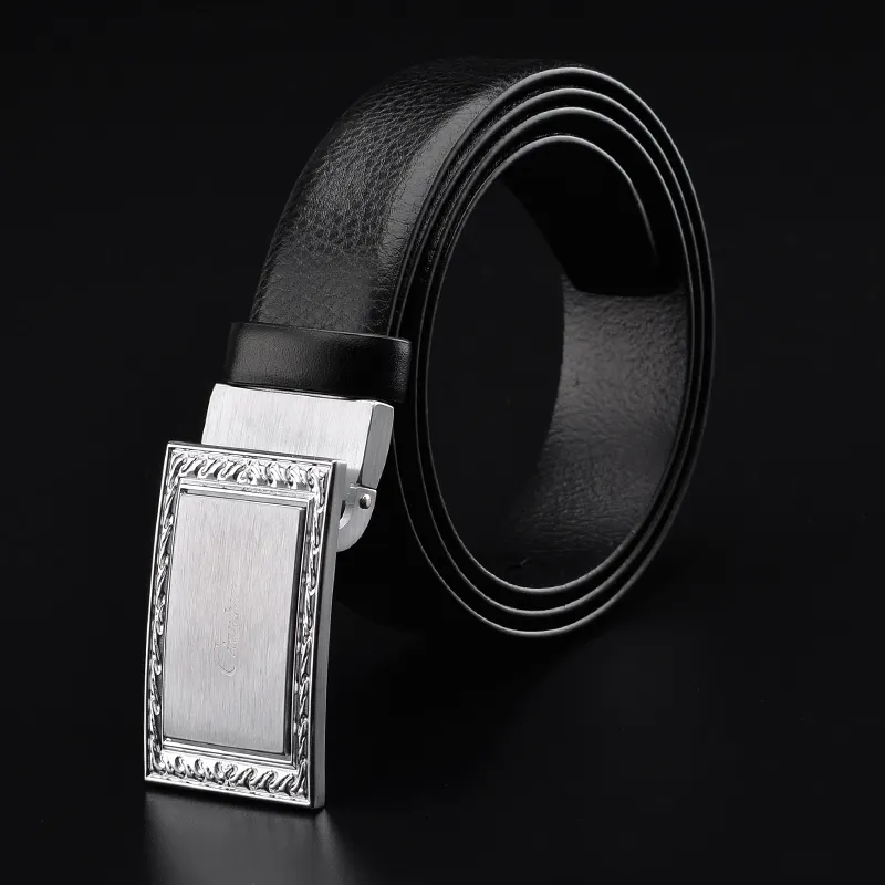 High quality Custom Logo Pure Leather Men Genuine Leather Italian Cowhide Designer Belts for Casual Dress or Jeans