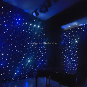 3*6M LED escenario cielo estrellado Fondo cortina teatro Gran cortina <span class=keywords><strong>Hotel</strong></span> boda Fondo cortina estrellado blanco azul emisión - Product Image 1