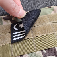 Patch réfléchissant à faible visibilité personnalisé, écologique, en tissu nylon découpé double face avec velcro et caractéristiques en toile PVC pour vêtements