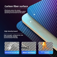 Table de jeu RGB en acier pour le gaming, le bureau à domicile et les cybercafés, lumineuse, modèle D2208, vente en gros transfrontalière du fabricant