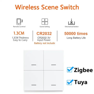 2024 tuya ZigBee Switch 4 Gang Scenario 12 Scene Switch Push Button Controller Support 2mqtt Home Assistant - Product Image 4