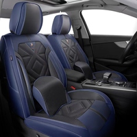 Fundas Universales de Cuero para Asientos de Coche, Juego Completo, Interior Automotriz de Lujo, Fundas de Asiento de Coche Personalizadas de PU/PVC