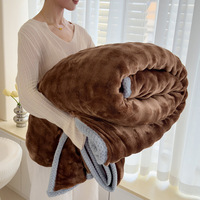 Plaid en fausse fourrure de lapin épaisse et moelleuse, couverture douce en flanelle avec ourlet lavable pour la sieste au bureau, le canapé et les commandes en gros