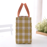 Sac fourre-tout imperméable à carreaux moyens avec doublure TC, taille personnalisée pour les trajets quotidiens, sac à lunch, usage décontracté