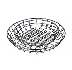 Nuovo eco-friendly cestini di frutta di ferro di fast food per il ristorante semplice <span class=keywords><strong>nero</strong></span> cestino del pane - Product Image 2