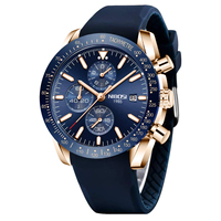 NIBOSI nouveau hommes montre 2615 affaires multi-fuseau horaire montre-bracelet étanche fonction analogique Date montre à Quartz