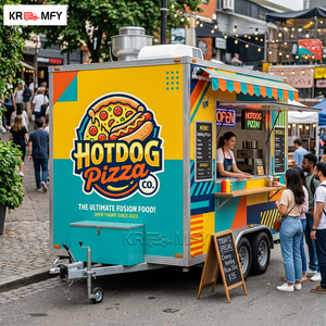 USA Outdoor Towable Ice Cream Trailer with Fiberglass & Aluminum Multifunctional Snack Food Cart <b>for</b> Sale - Product Image 2