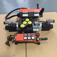 Vanne à commande à distance sans fil 12V 24V CC à trois voies et trois bobines pour système hydraulique
