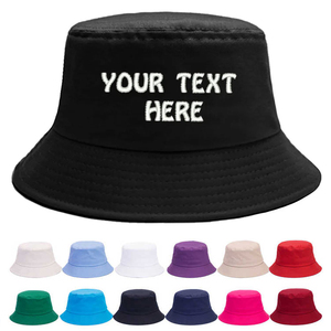 Bán Buôn Tùy Chỉnh Văn Bản Thêu Xô Mũ Ngư Dân <span class=keywords><strong>Hat</strong></span> Với Tên Logo Cotton Mùa Hè Mũ Mặt Trời Cho Mens Womens - Product Image 1