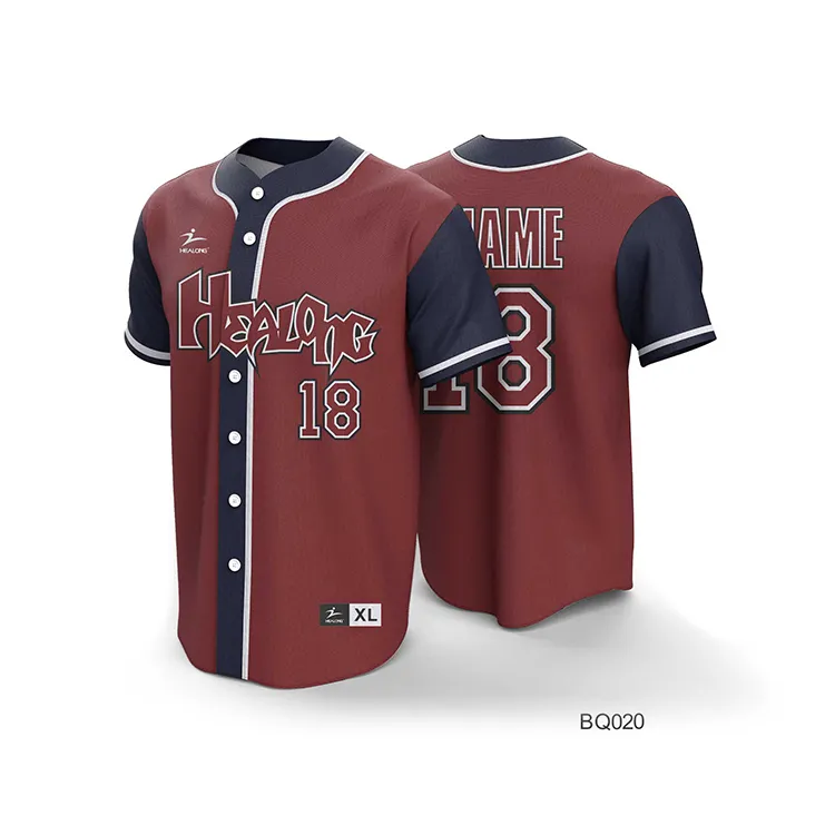 Günstige Großhandel Custom Baseball T-Shirt Blank College Team Baseball Jersey