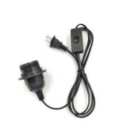 Câble d'alimentation de 1,8 m, prise E27, prise EU/US, interrupteur 303, douille pour ampoule, support de lampe LED suspendu, usage domestique, Chine