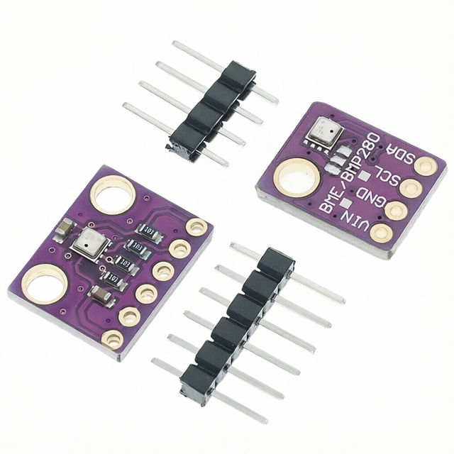 AI-KSEN New and Original GY-BME280-3.3V 5V High-precision Atmospheric Pressure Temperature and Humidity Sensor Module Embedded