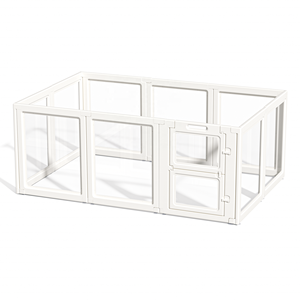 <span class=keywords><strong>Enclos</strong></span> pour animaux de compagnie moderne en HDPE <span class=keywords><strong>à</strong></span> double porte, facile <span class=keywords><strong>à</strong></span> assembler, écologique, pour petits chiens, chats, lapins, utilisation en <span class=keywords><strong>intérieur</strong></span> - Product Image 1