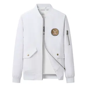 High Quality Comfortable Fashion Solid Color Plus-size Motorcycle Suit Casual Baseball Collar Trend Loose Jacket