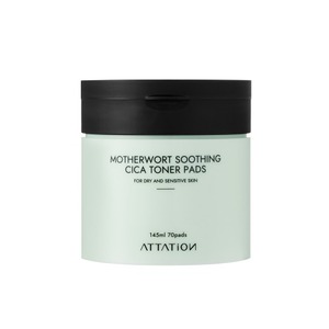 ATTATION Pads Toniques Cica en Pot Refermable Apaisants Exfoliants Calmants pour la Peau Usage Quotidien à l'Agripaume Soins Coréens pour Femmes Fabriqués en Corée - Product Image 2