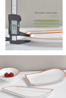 Vaisselle de restaurant Dîner irrégulier créatif servant une assiette en mélamine blanche