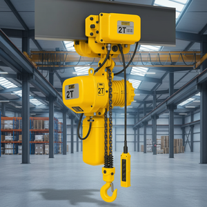 Polipasto Eléctrico Industrial de Cadena de 2 Toneladas, Grúa Motorizada de Servicio Pesado, Equipo de Elevación con Cadena de Carga G80 y Control por Colgante - Product Image 3