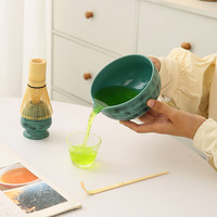 4 pièces ensemble de Matcha japonais personnalisé fouet en bambou pour thé Matcha outil traditionnel Matcha fouet et bol ensemble ensemble ensemble essentiel boîte-cadeau