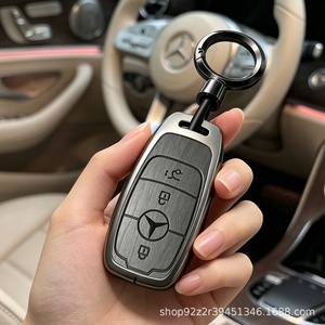 Housse de clé pour <span class=keywords><strong>Mercedes</strong></span> Benz |   Étui pour clé compatible avec les clés intelligentes de modèles CLS, CLK, AMG, GLC, GLK, GLE, GLS, ML, <span class=keywords><strong>SL</strong></span>, SLK, A, C, E, R, S, G - Product Image 2