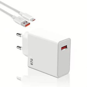 Cheap Price Wall Charger US/EU <b>Socket</b> 67W/120W Fast Charging Type C Cable <b>USB</b> Charger <b>Usb</b>-C Cable - Product Image 2