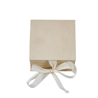 Boîte cadeau noire écologique haut de gamme avec logo personnalisé, texte de remerciement doré, fermeture magnétique, emballage en carton rigide, cadeau de mariage