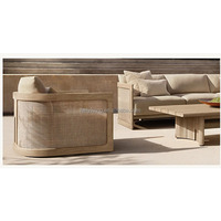 Ensemble de meubles de patio extérieur moderne de luxe FERLY ensembles de meubles d'extérieur ensemble de meubles d'extérieur en teck imperméable