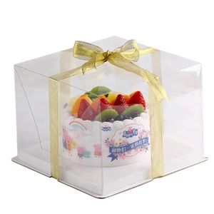Nhà Máy rõ ràng Bánh hộp tròn 6/8/10/12inch cao Bánh hộp hiển thị hộp trong suốt nhựa đám cưới sinh nhật gói quà tặng màu trắng - Product Image 4